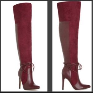 Women’s over the knee suede and leather boots
